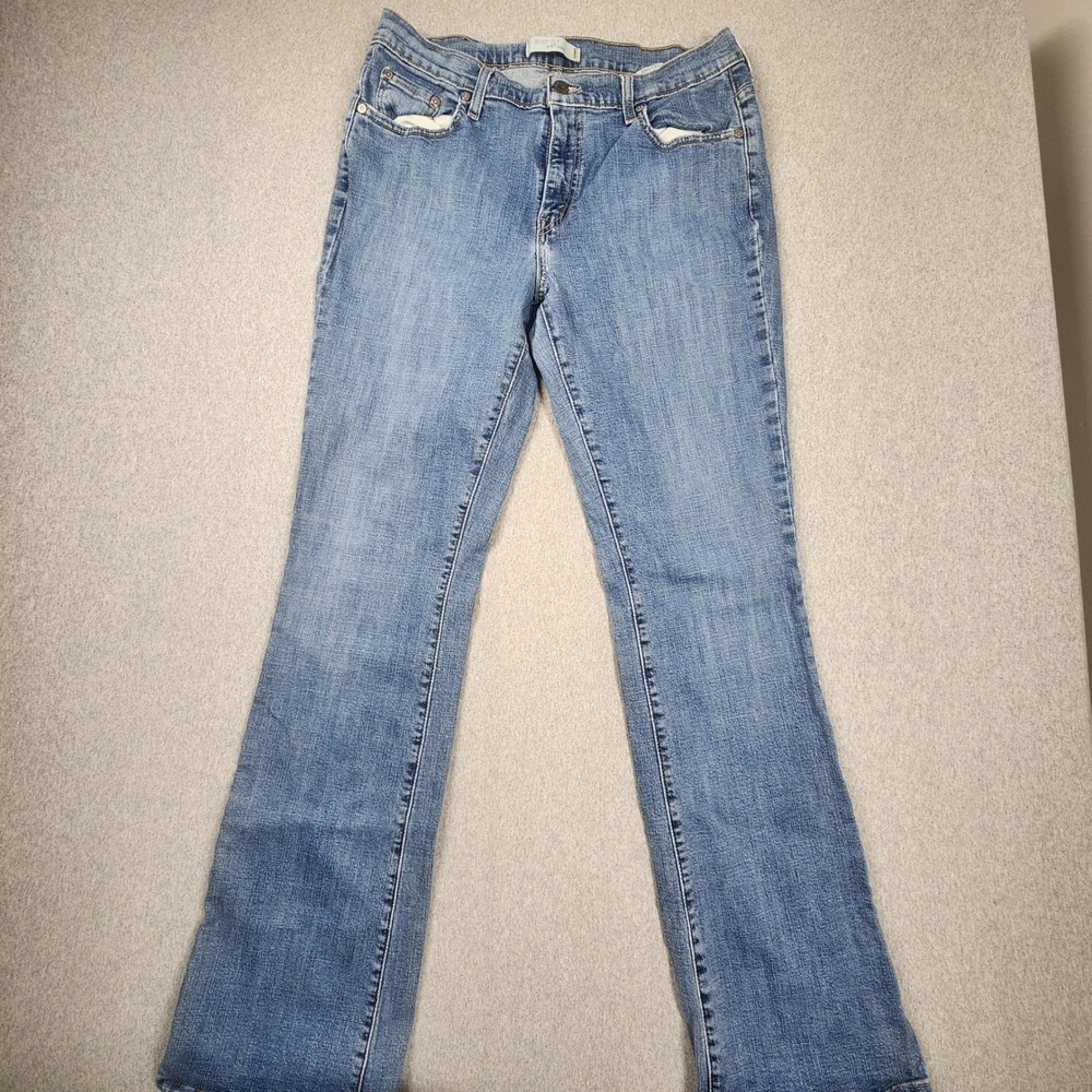 Levis 515 Bootcut Jeans Womens 12 Long Blue Good Stretch Mid Rise Denim